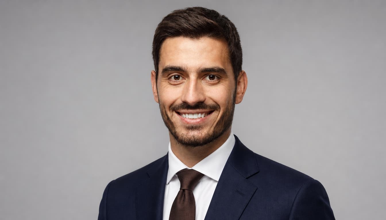 Professional headshot example for a law firm associate