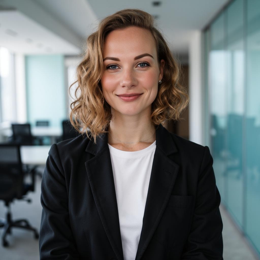 Premium AI corporate headshot - Business professional with studio-quality lighting